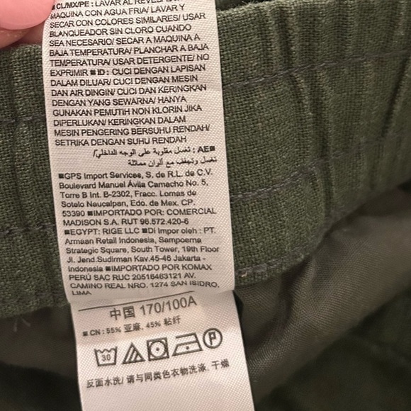 Old Navy Moss Green Mid-Rise Soft Wide-Leg Linen-Blend Pants Size XXL NEW - Picture 10 of 14